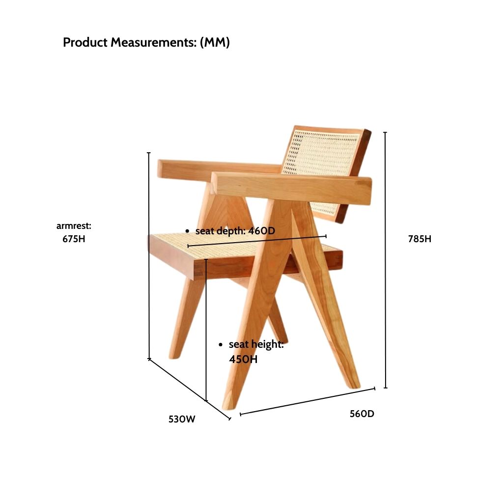 Pierre Rattan Armchair | Dining Chair - Natural