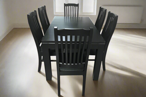 Ada Black Dining Suite 7Pcs