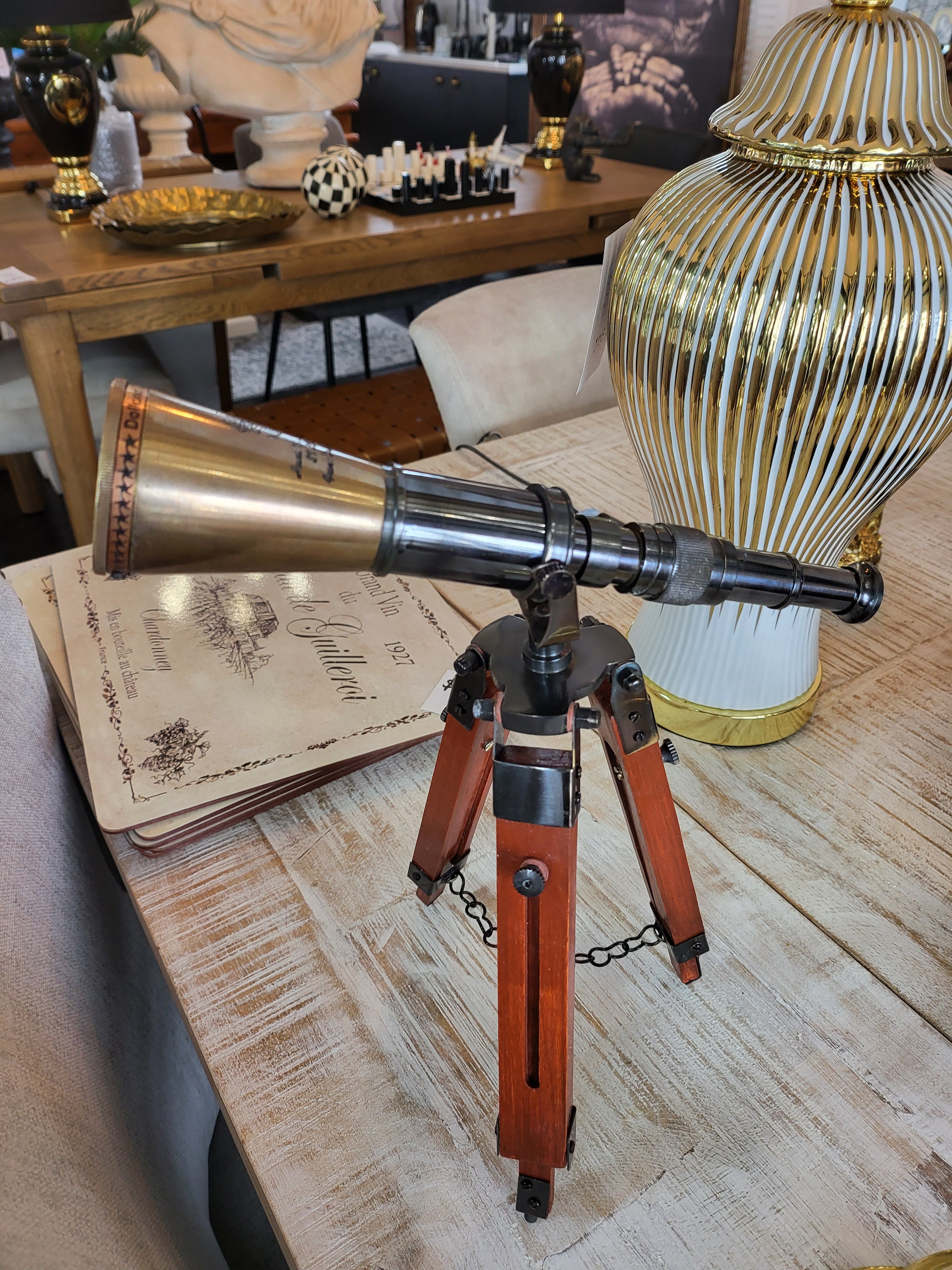 Vintage Telescope on Tripod