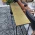 Rumba Console Table - Antique Brass 118cm