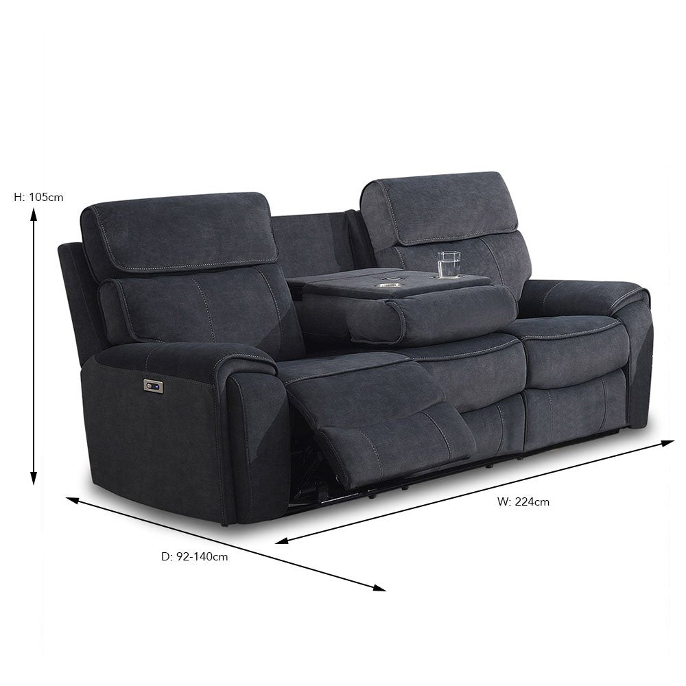 Huntsville Electric Recliner 3 Seater with Console