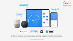 Midea Gaia Series 2.6KW Air Purifying Heat Pump / AC Hi-Wall Inverter with Wifi Control - No Installation