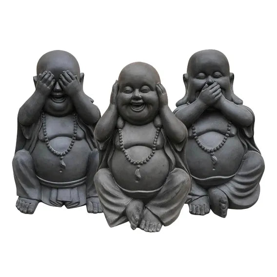 Hear No Evil Buddha Statue - Indoor/Outdoor