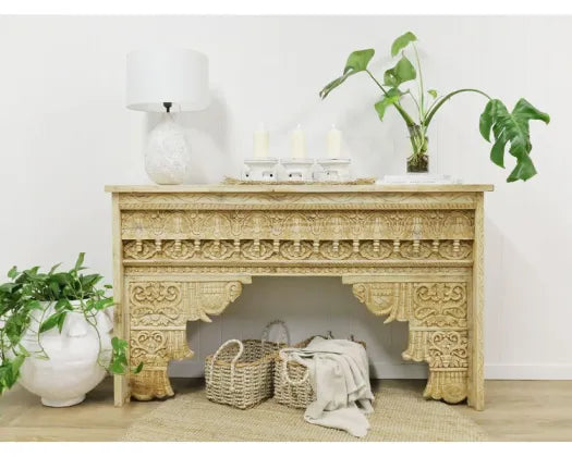 Abigail Carved Console Table