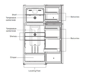 Imprasio 415L Top Mount Fridge Freezer