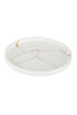 Kintsugi-Look Porcelain Plate Cream