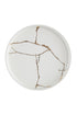 Kintsugi-Look Porcelain Plate Cream