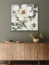 Hand Painted Flower Painting on Stretched Canvas - Gold Frame