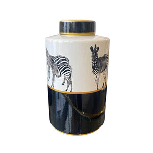 Zebra Decorative Vases Set/2