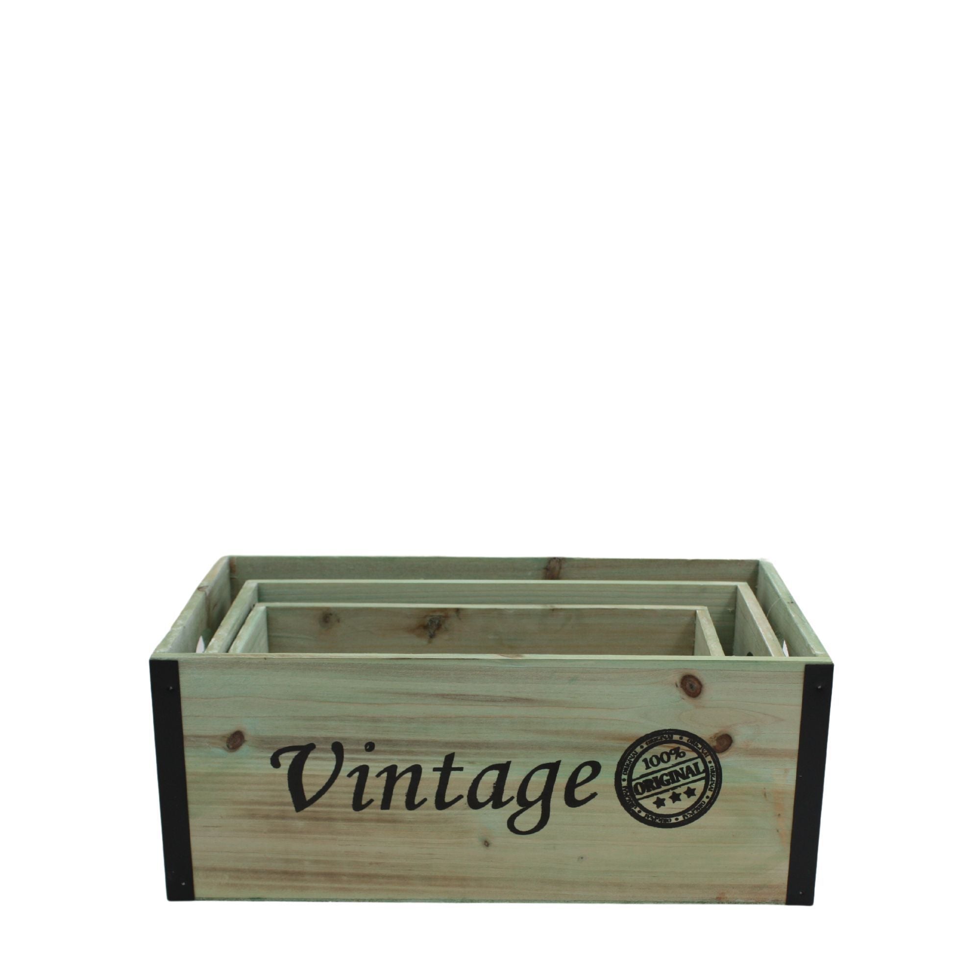 Wooden Box vintage Set of 3