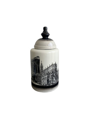 Historic Buildings on Vase Set/3