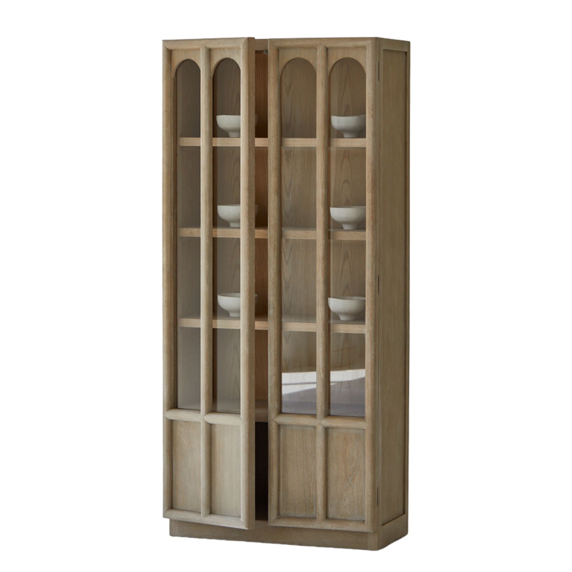 Villa Display Cabinet Oak & Glass