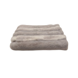 Faux Fur Ribbed Throw