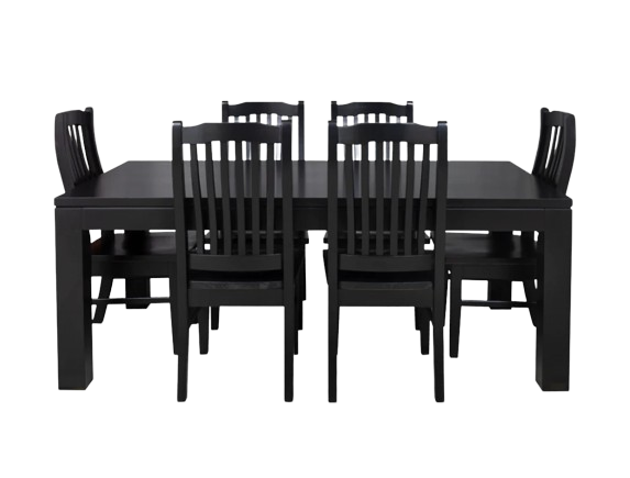 Ada Black Dining Suite 7Pcs