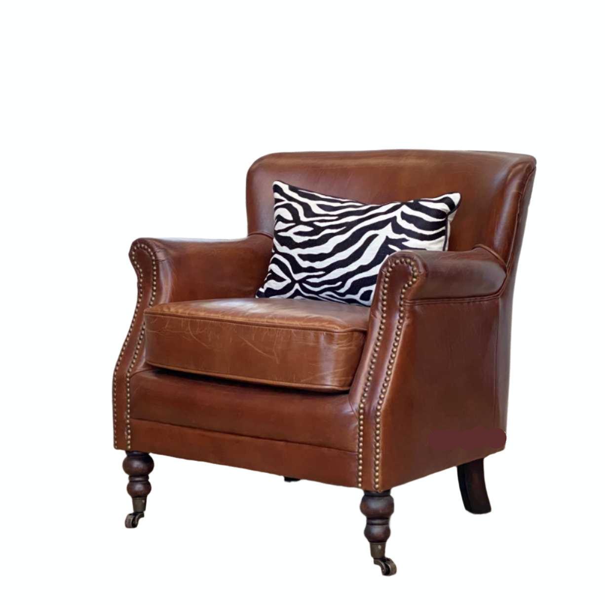 Mortimer Leather Armchair - Vintage Cigar