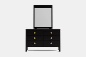 Andes 6 Drawer Dresser & Mirror- Ash