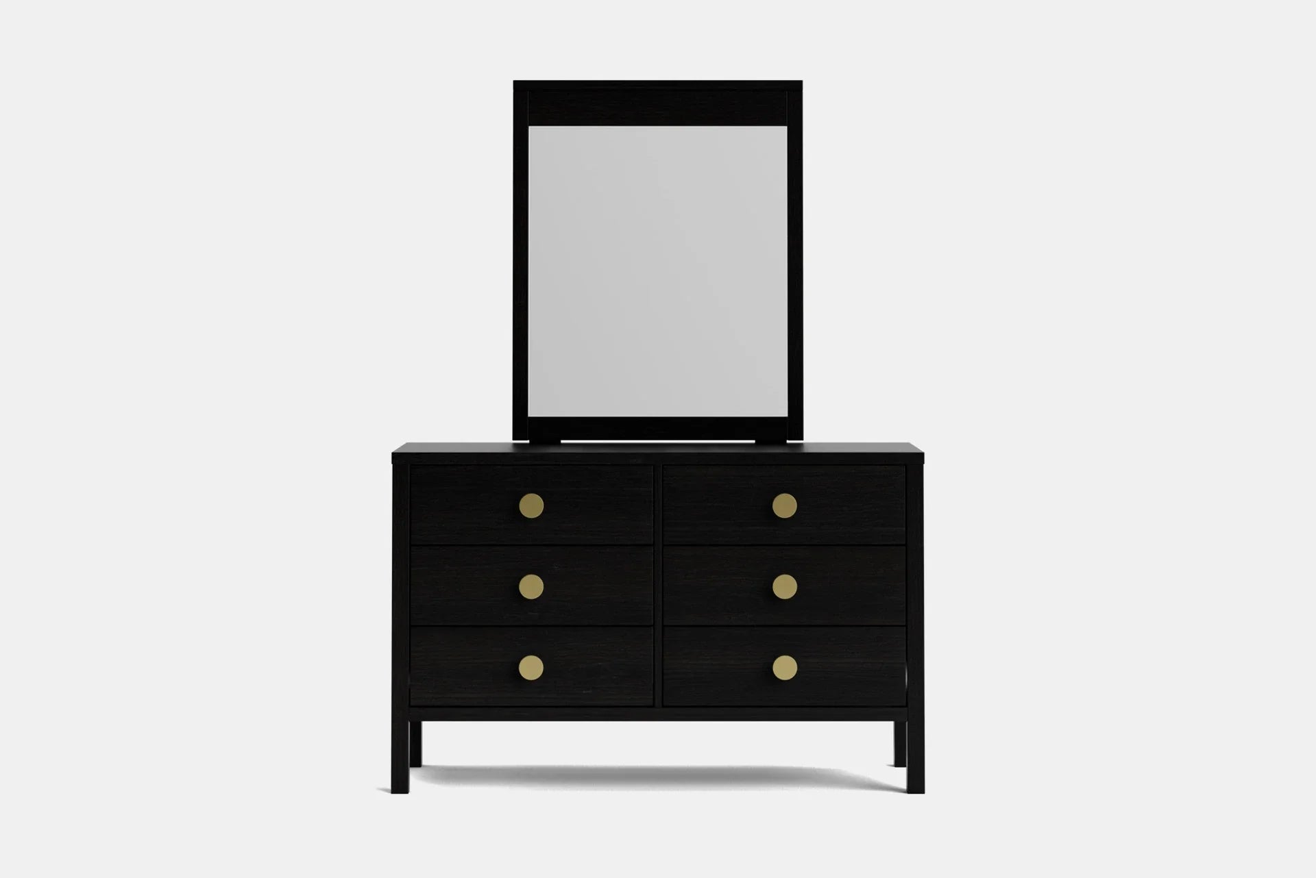 Andes 6 Drawer Dresser & Mirror - Pine