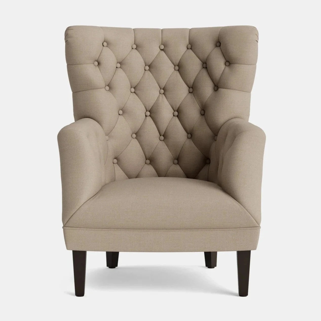 Chesterfield Wingback Armchair - Calico