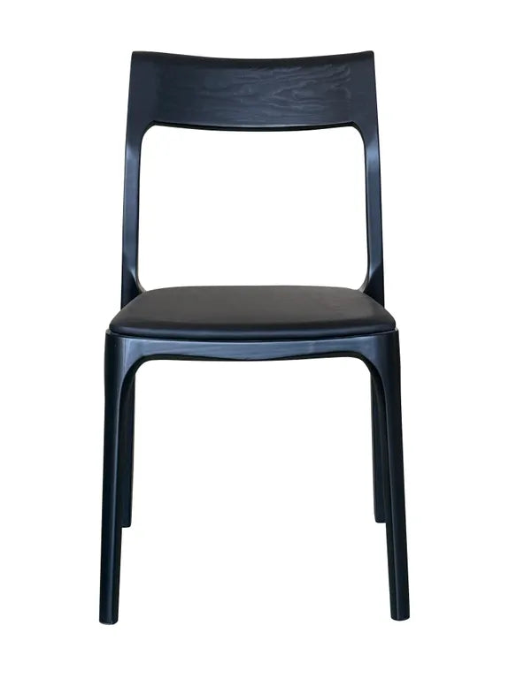 Baur Leather Dining Chair - Black