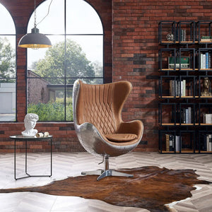 Aviator Industrial Egg Chair - Brown