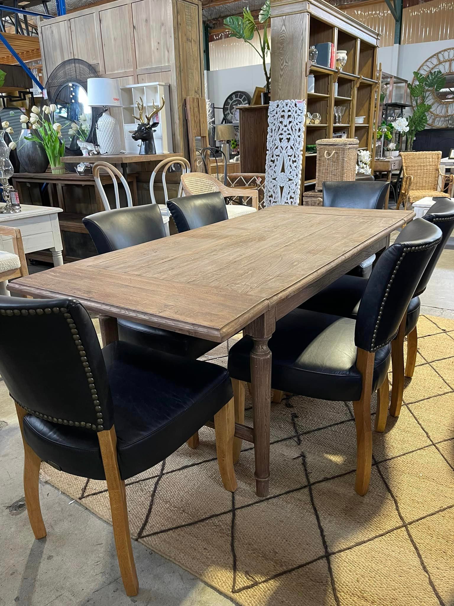 Old Elm French Extension Dining Table