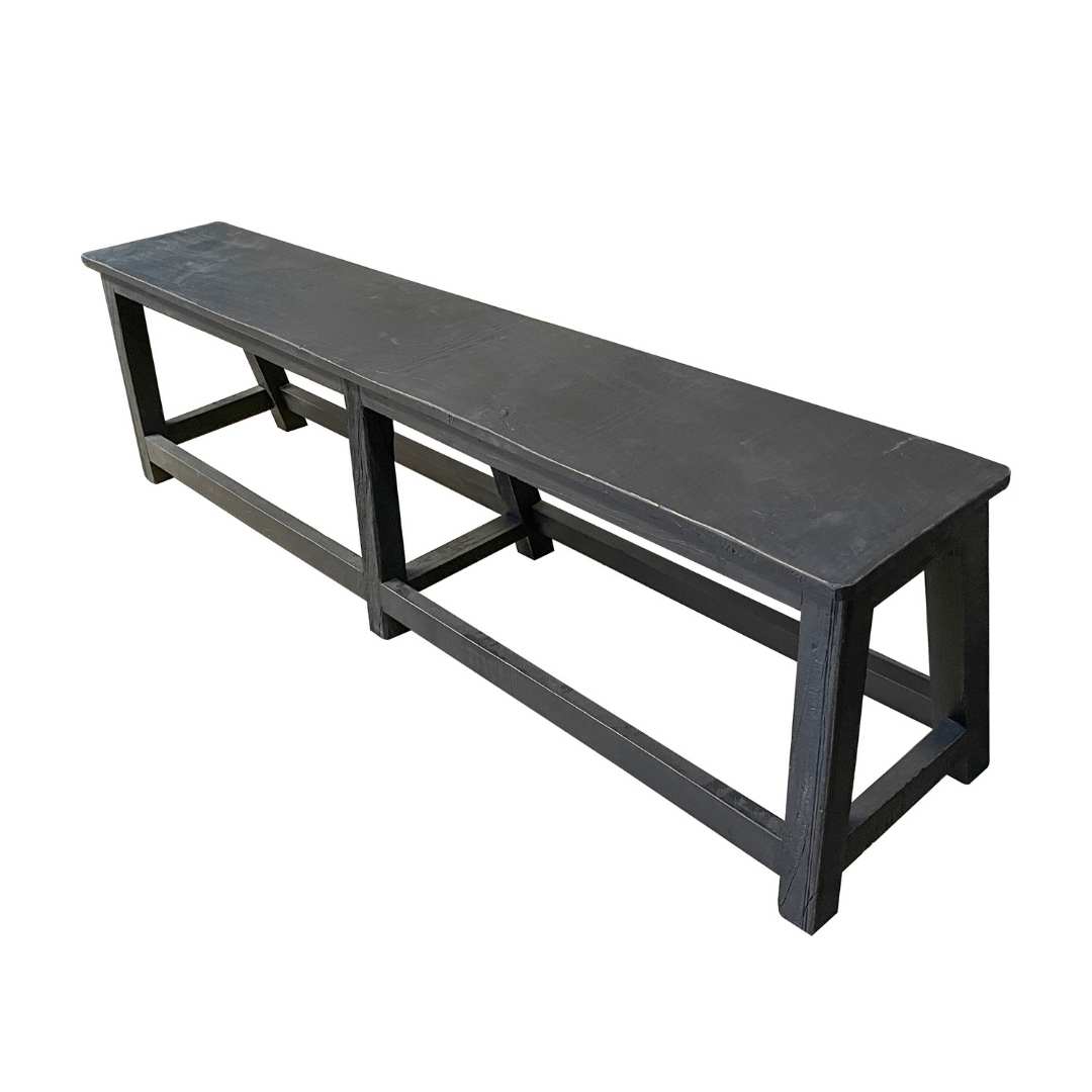 Harvest Wooden Bench - Black