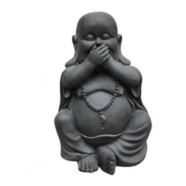 Speak No Evil Buddha Statue - Indoor/Outdoor