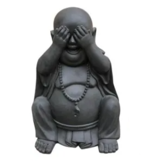 See No Evil Buddha Statue - Outdoor/Indoor