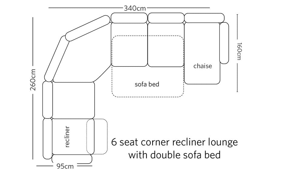 Porter Croner Modular Recliner Sofa + Sofabed