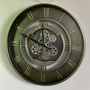 Old Town Wall Clock with Gears