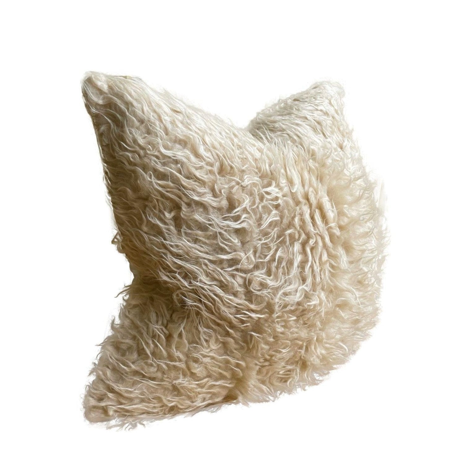 Natural Fluffy Wool Cushion Cover - 60x60