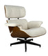 Eames Relax Swivel Chair - White Boucle