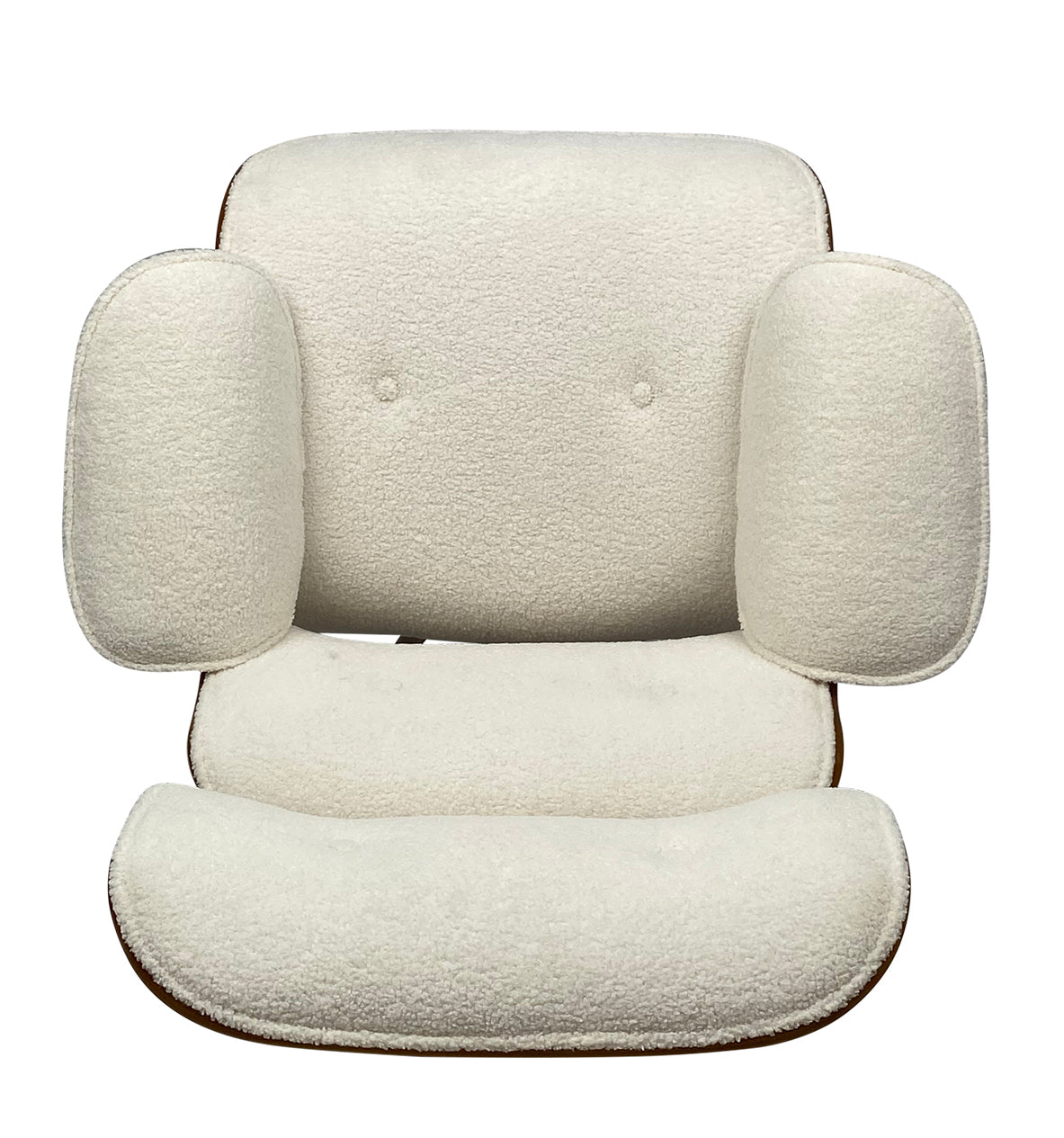 Eames Relax Swivel Chair - White Boucle