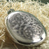 6oz Oval Sporran Pewter Hip Flask with Intricate Celtic Design