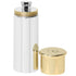 6oz Pewter Shotgun Cartridge Hip Flask with Brass Lid