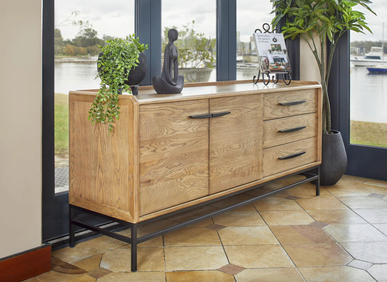 Carlton 2 Door 3 Drawer Sideboard - Natural