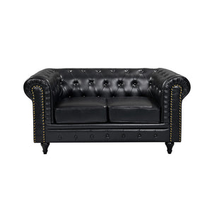 Arthur Chesterfield Sofa Set - 3+2 - Black