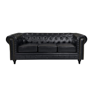 Arthur Chesterfield Sofa Set - 3+2 - Black