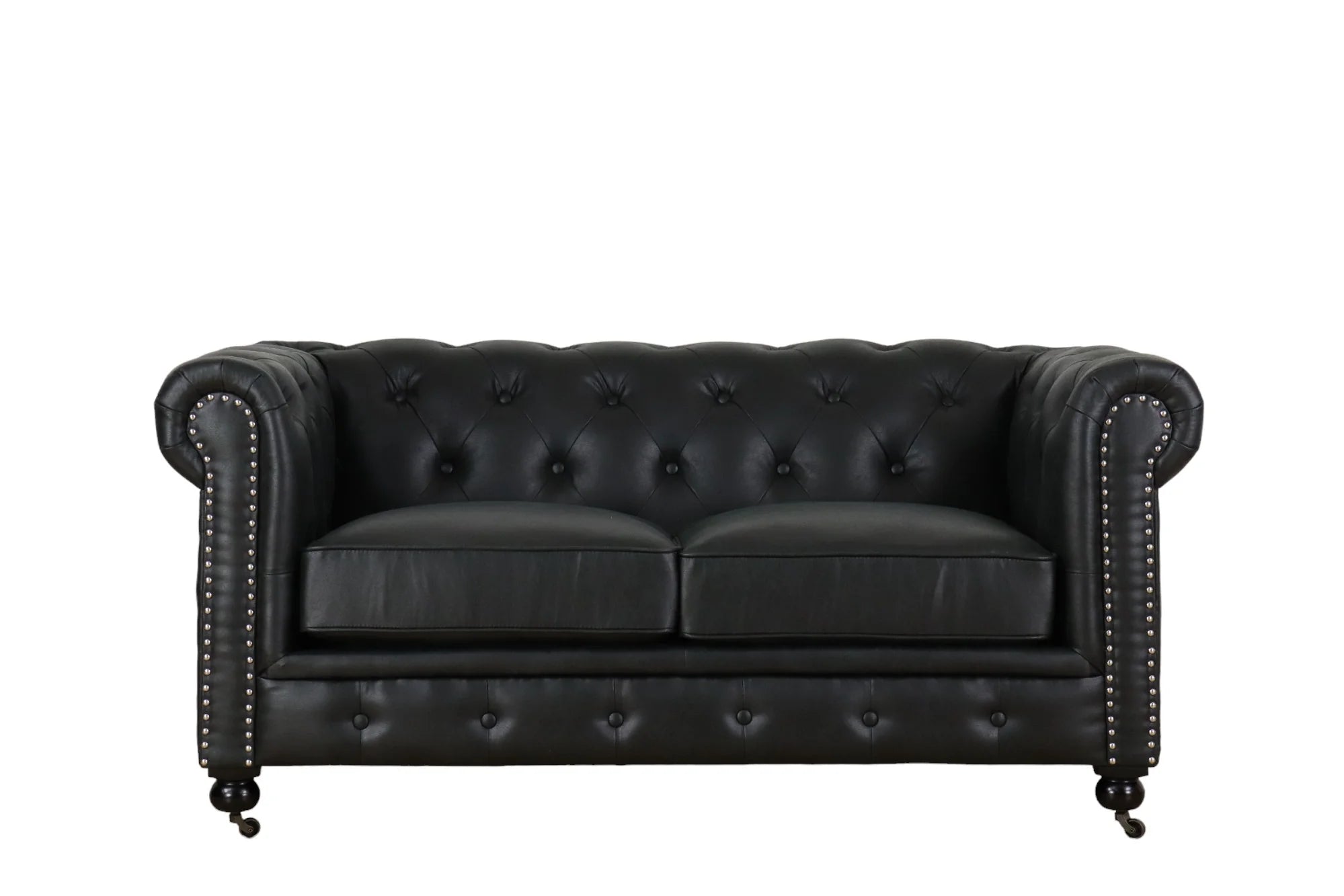 Chesterfield 2 Seater Sofa - Black