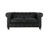 Chesterfield 2 Seater Sofa - Black