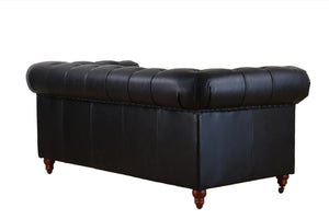 Chesterfield 2 Seat Sofa - Black