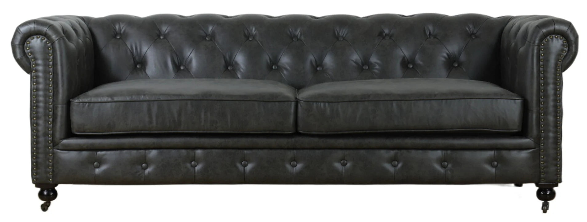 Chesterfield 3 Seater Sofa - Charcoal