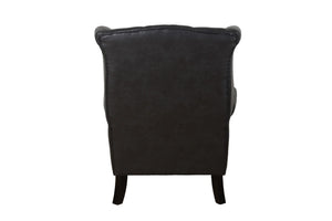 Clinton Large Wingback Chair - Black