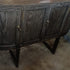 4 Door Hall Table with Metal Base Oak/Iron