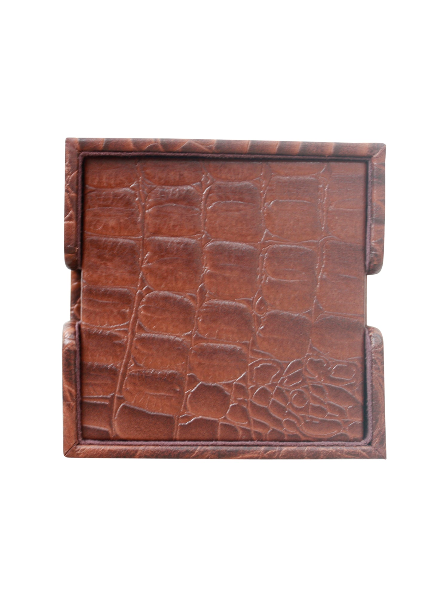 CROC Design Coasters  In Case Set/6 Tan