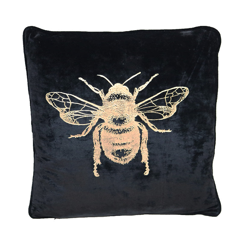 Velvet Bee Cushion