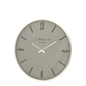 Williams & Sons Light Grey Wall Clock