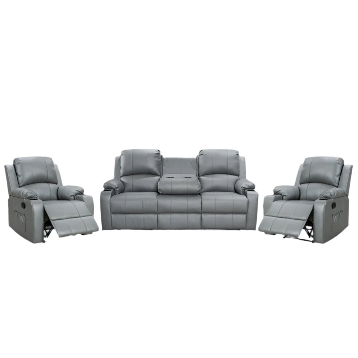 Denver Manual Recliner Lounge Suite - 3+1+1