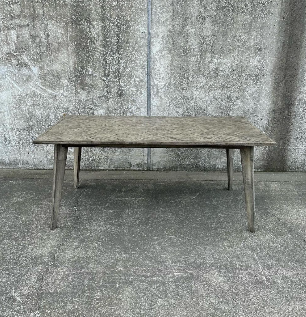 Nordic Herring Bone Dining Table - 1800