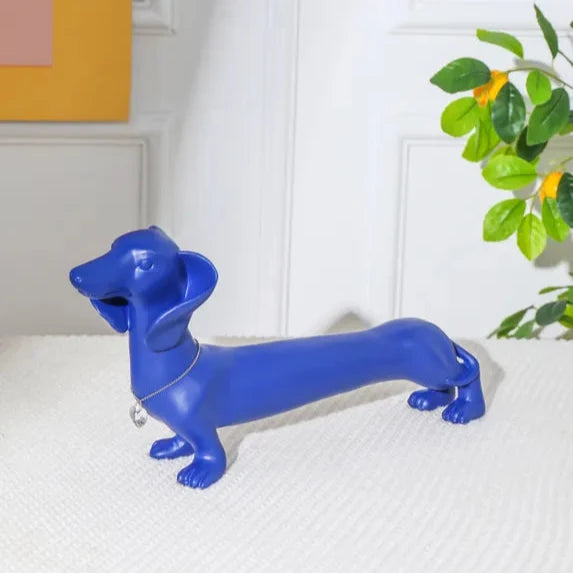 Dachshund Sculpture - Blue